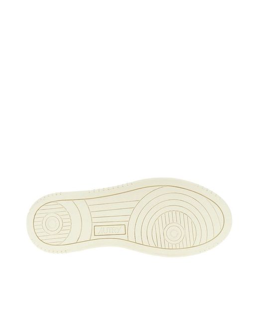 Autry White Suede And Leather Medalist Low Sneakers