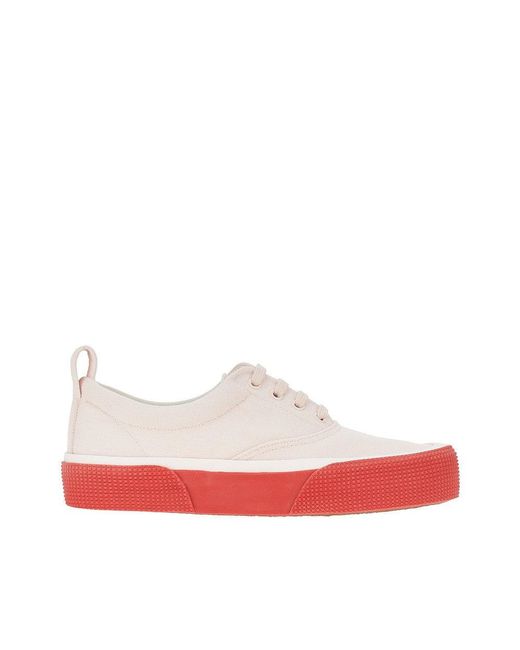 Phoebe Philo Red Cotton Canvas Sneakers