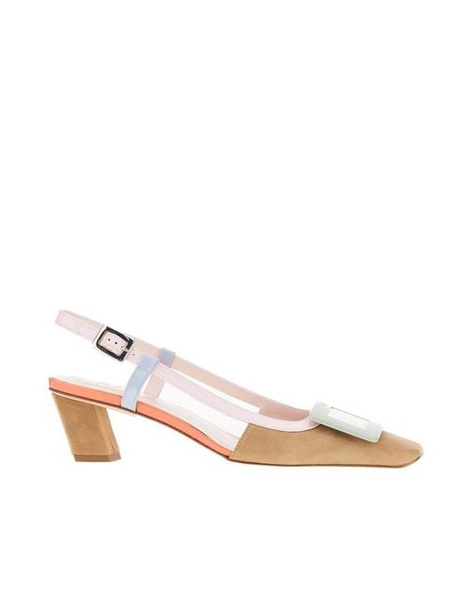Roger Vivier Multicolor 'Belle Vivier' Multicoloured Slingback Pumps