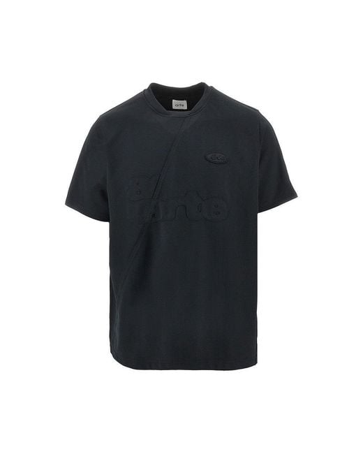 Arte' Black Mesh Football T-Shirt for men