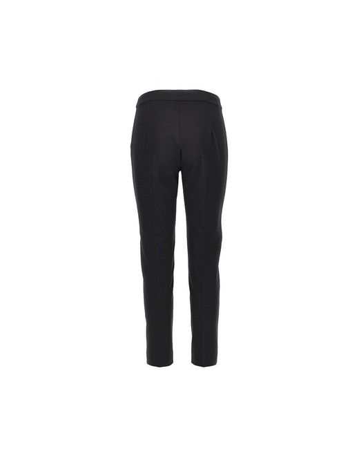 Max Mara Black Viscose-Blend Jersey Pants