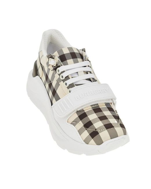 Burberry Natural Check Fabric Sneakers