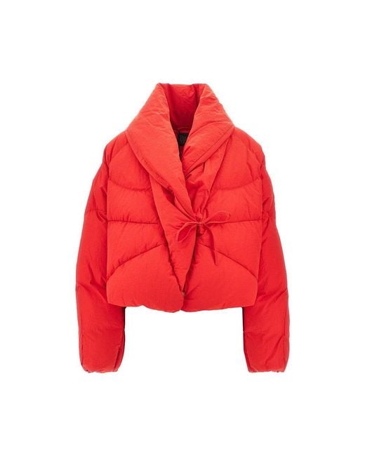 Bacon Red W Soft Vault Crop Down Jacket