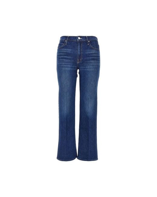Mother Blue Stretch Cotton Denim Jeans