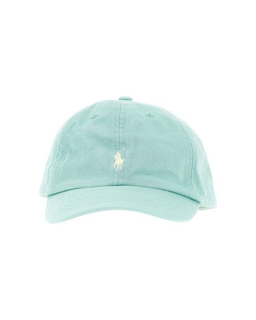 Ralph Lauren Green Baseball Hat With Logo Embroidery Kids