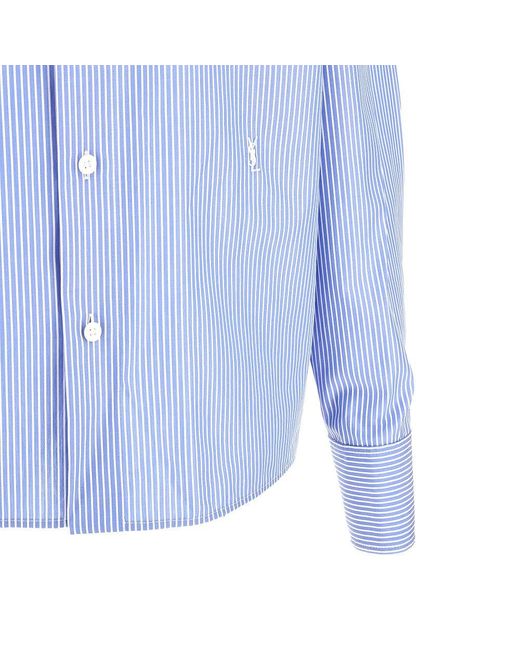 Camicia 'Cassandre' di Saint Laurent in Blue