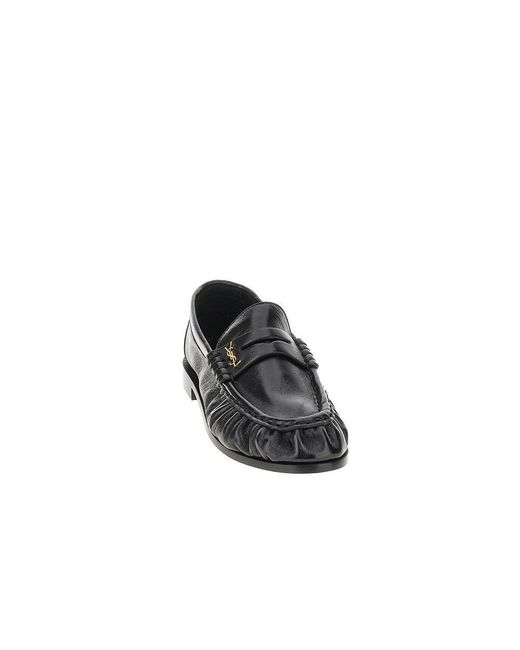 Saint Laurent Black 'Le Loafer' Leather Loafers