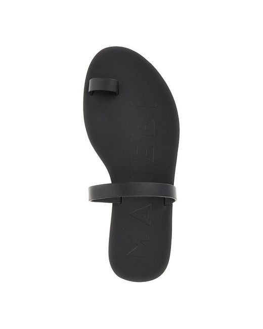 Manebí White Leather Thong Sandals
