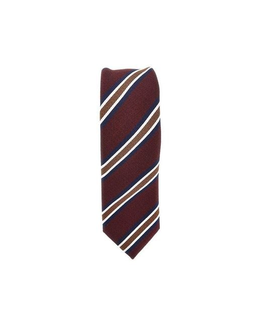 Emporio Armani Purple Silk Necktie With Jacquard Motif for men
