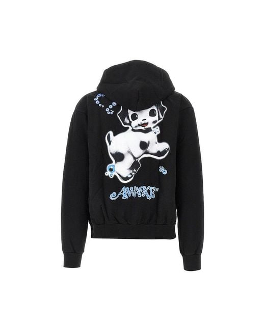 AWAKE NY Black 'Puppy' Full-Zip Hoodie for men