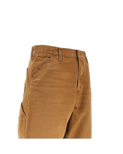 Carhartt Brown Distressed Single Knee Pants for men