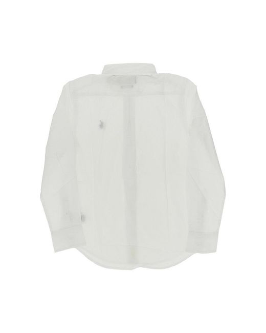 Ralph Lauren White Cotton Shirt With Logo Embroidery Kids for men