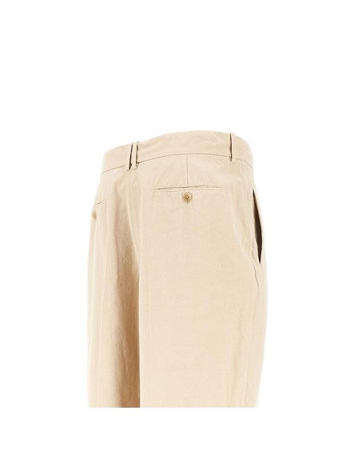 The Row Natural 'Lilas' Cotton And Linen Pants