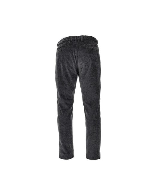 Emporio Armani Black Textured Velvet Pants for men