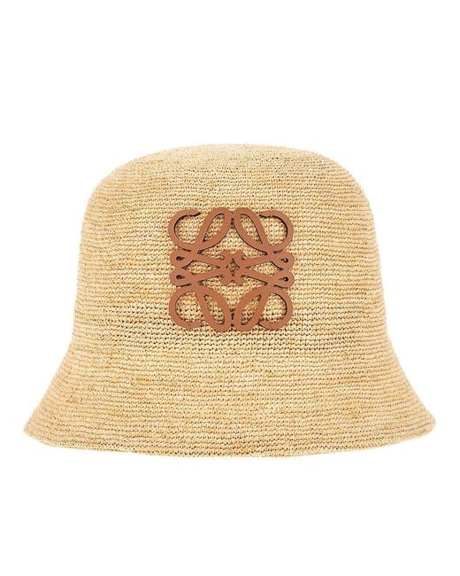Loewe Natural Anagram Raffia Bucket Hat