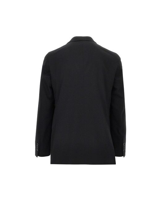 BRERAS Milano Black 'Arezzo' Wool-Blend Double-Breasted Jacket for men