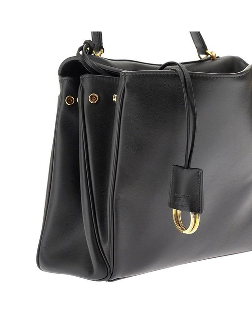 Balenciaga Black Smooth Leather Medium 'Rodeo' Bag