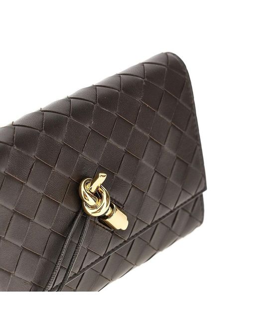 Bottega Veneta Black Intrecciato Nappa Leather 'Andiamo' Pouch