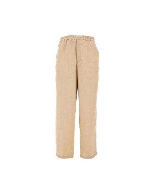 MARSĒM Natural Canvas Pants With Elasticated Waist for men