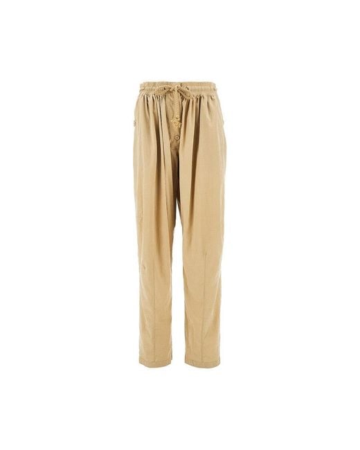 Isabel Marant Natural 'Falcona' Lyocell-Blend Pants