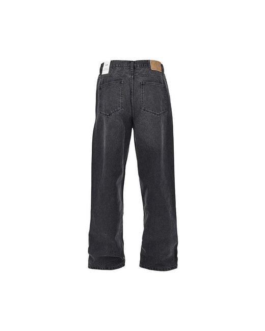 Wax London Gray 'Felix' Loose Fit Jeans for men