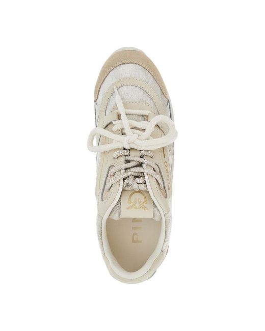 Pinko Multicolor Suede Leather And Velvet Sneakers