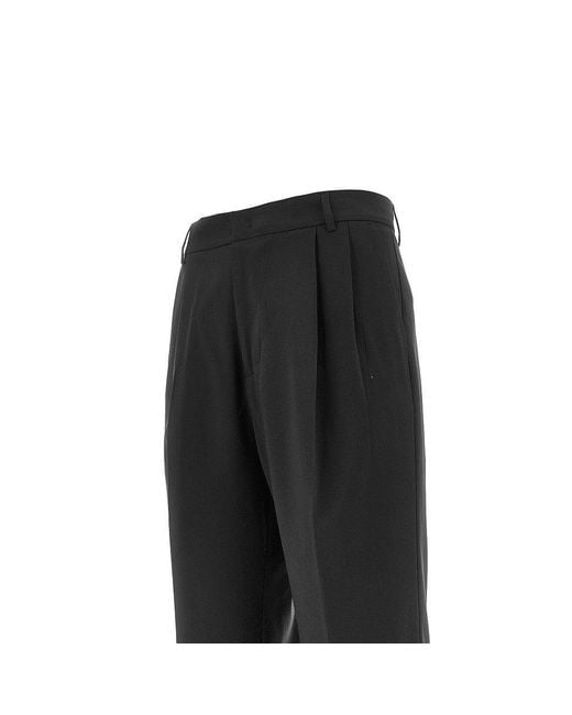 C.9.3 Black Viscose-Blend Pants With Darts for men