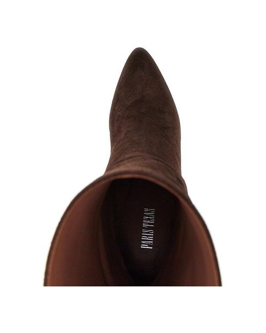 Paris Texas Brown 'Elsa' Suede Leather Boots 36