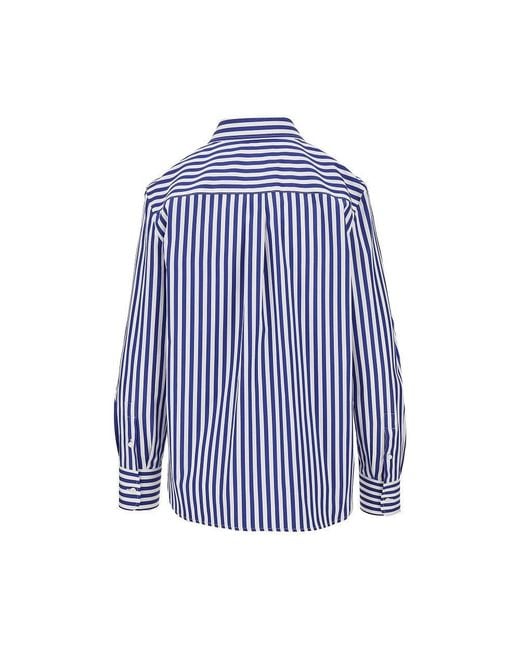 Givenchy Blue Striped Cotton Poplin Shirt