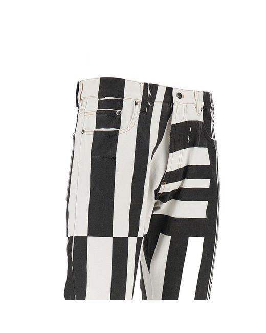 Versace Black Denim Jeans With Sylvester Print for men