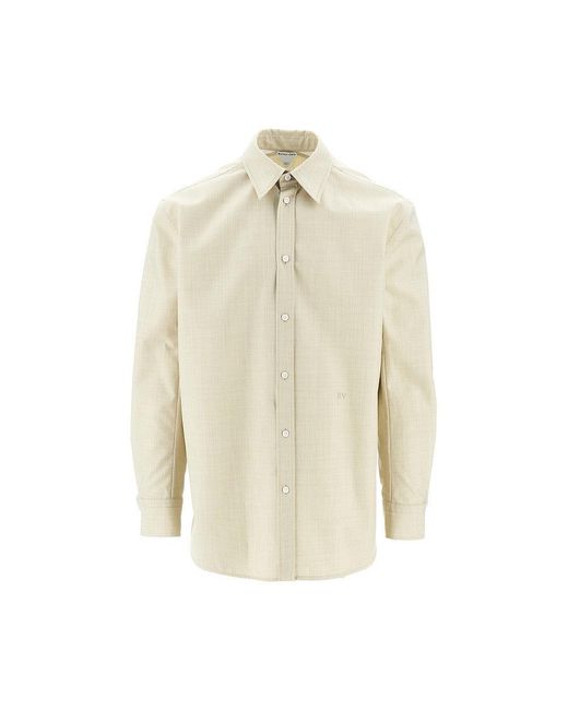 Bottega Veneta Natural Wool And Cotton Twill Shirt for men
