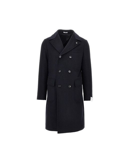 BRERAS Milano Blue Cashmere And Wool 'Tirana' Coat for men