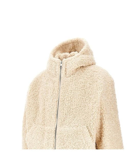 Cole Buxton Natural Teddy Fleece Full-Zip Jacket for men