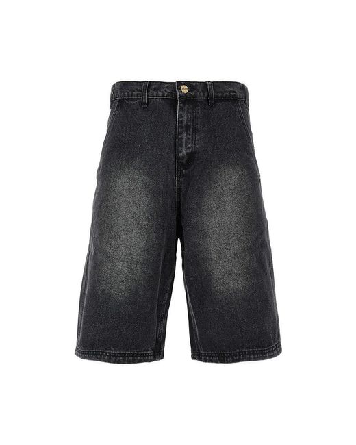 Butter Goods Gray Work Denim Shorts for men