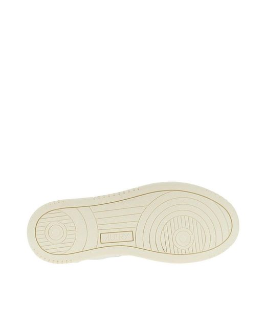 Autry White Suede And Leather Medalist Low Sneakers