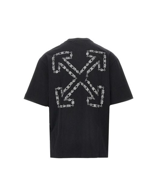 Off-White c/o Virgil Abloh Black 'Chain Araldic Arrow' T-Shirt for men