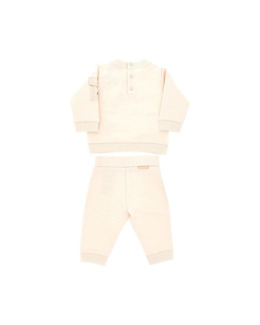 Moncler Natural Stretch Cotton Two-Pieces Set Kids