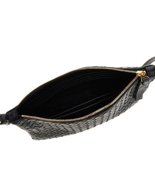 Bottega Veneta Black Medium Intrecciato Piccolo Nappa Pouch