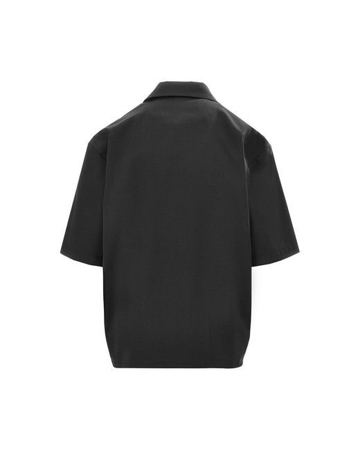 C.9.3 Black Viscose-Blend Boxy Fit Shirt for men