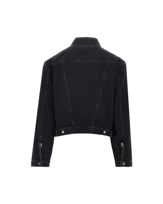 Entire studios Black Shrunken Denim Jacket for men