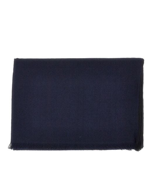 Gucci Blue Jacquard Silk And Wool-Blend Scarf for men