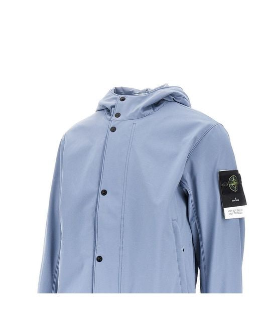 Stone Island Blue E. Dyelight Soft Shell-R Jacket for men