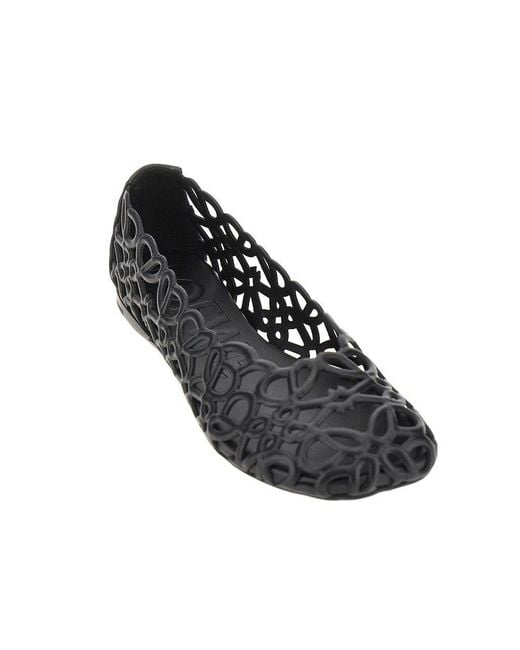Loewe Blue 'Petal Anagram' Leather Ballet Flats