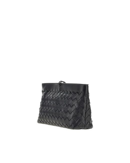 Bottega Veneta Black Intrecciato Nappa Leather 'Andiamo' Pouch
