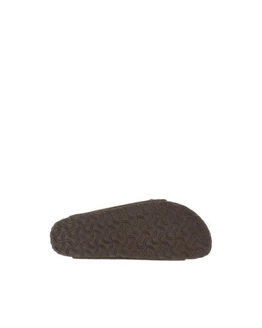 Birkenstock Brown 'Arizona' Suede Leather Sandals for men