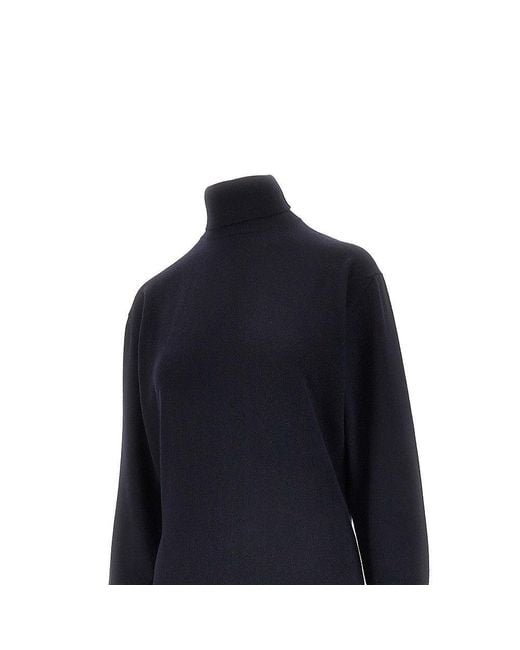 ARMARIUM Black 'Lara' Wool And Cashmere Long Dress