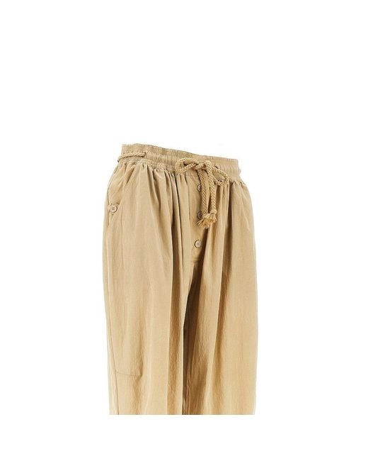 Isabel Marant Natural 'Falcona' Lyocell-Blend Pants