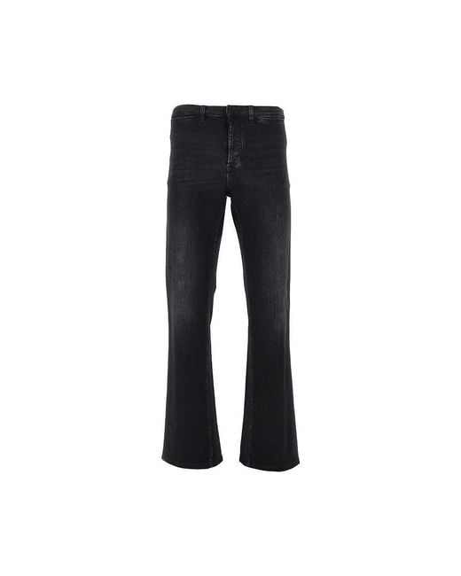 Gucci Black Denim Jeans With Web Ribbon for men