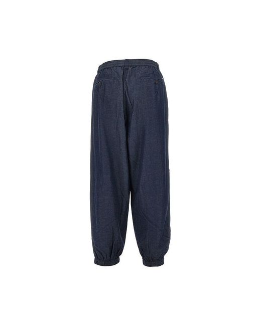 Emporio Armani Blue Chambray Pants for men