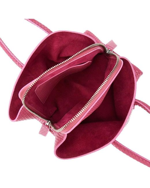 The Attico Pink Leather Mini 'La Passeggiata' Bag